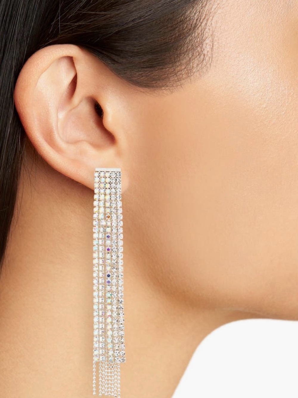 NWT Tasha Crystal Fringe Drop Earrings